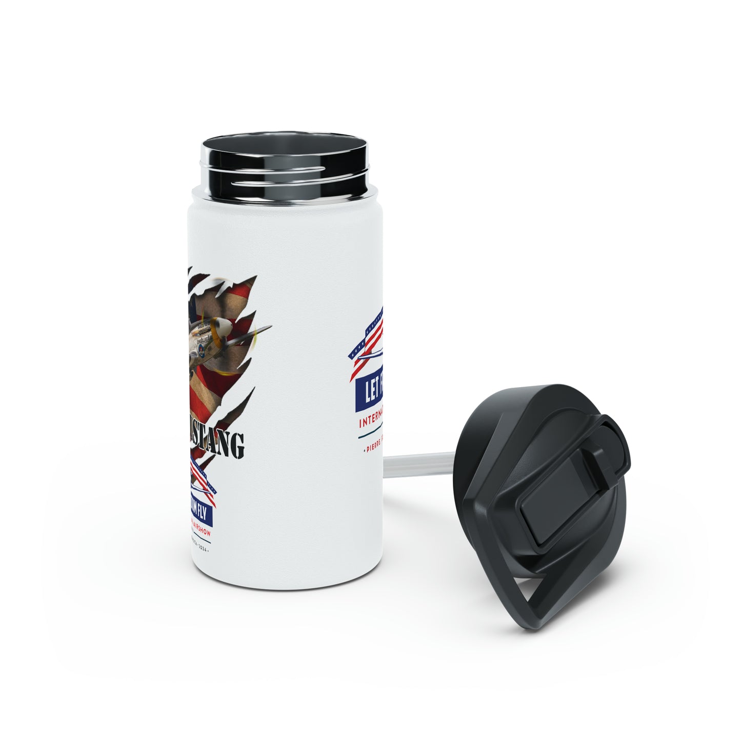 Let Freedom Fly Stainless Steel Water Bottle, Standard Lid
