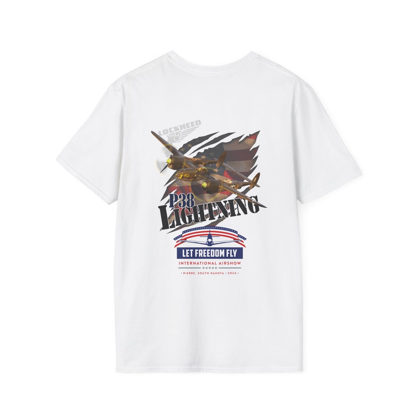 Let Freedom Fly International Airshow P38 Lightning Unisex Tri-Blend Crew Tee
