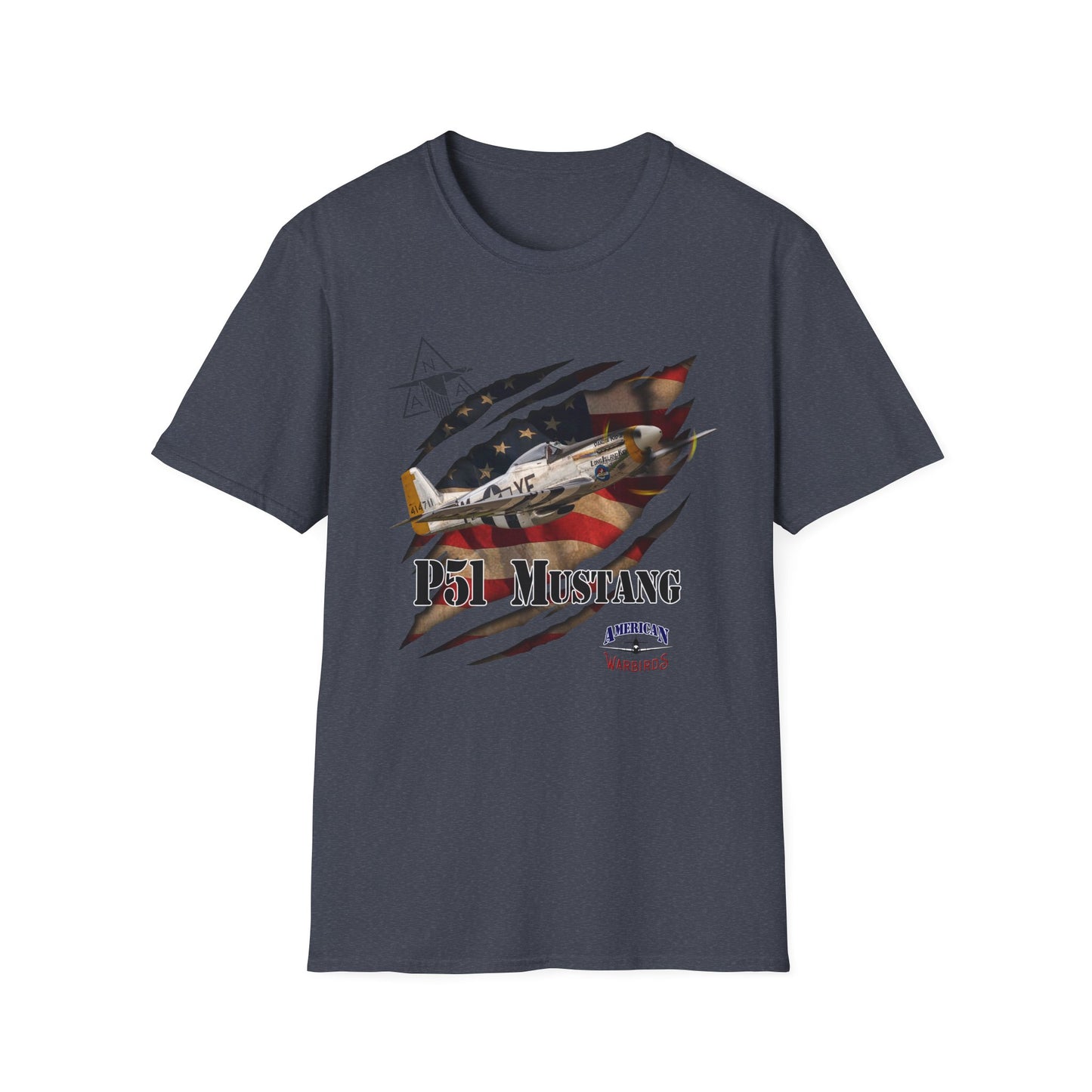 American Warbirds P51 Mustang Unisex Tri-Blend Crew Tee