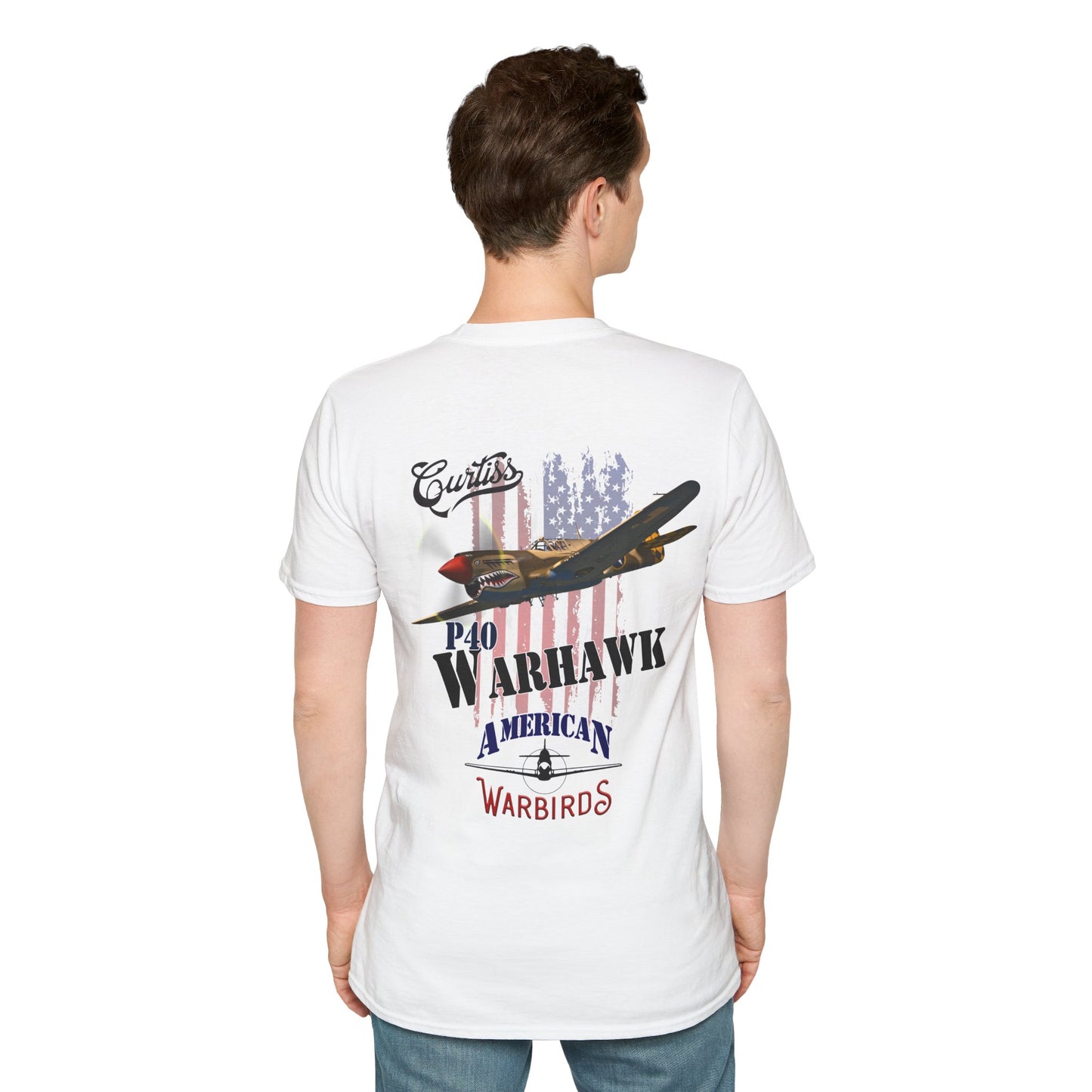 American Warbirds P-40 Warhawk Version 2 T-Shirt Unisex Softstyle T-Shirt
