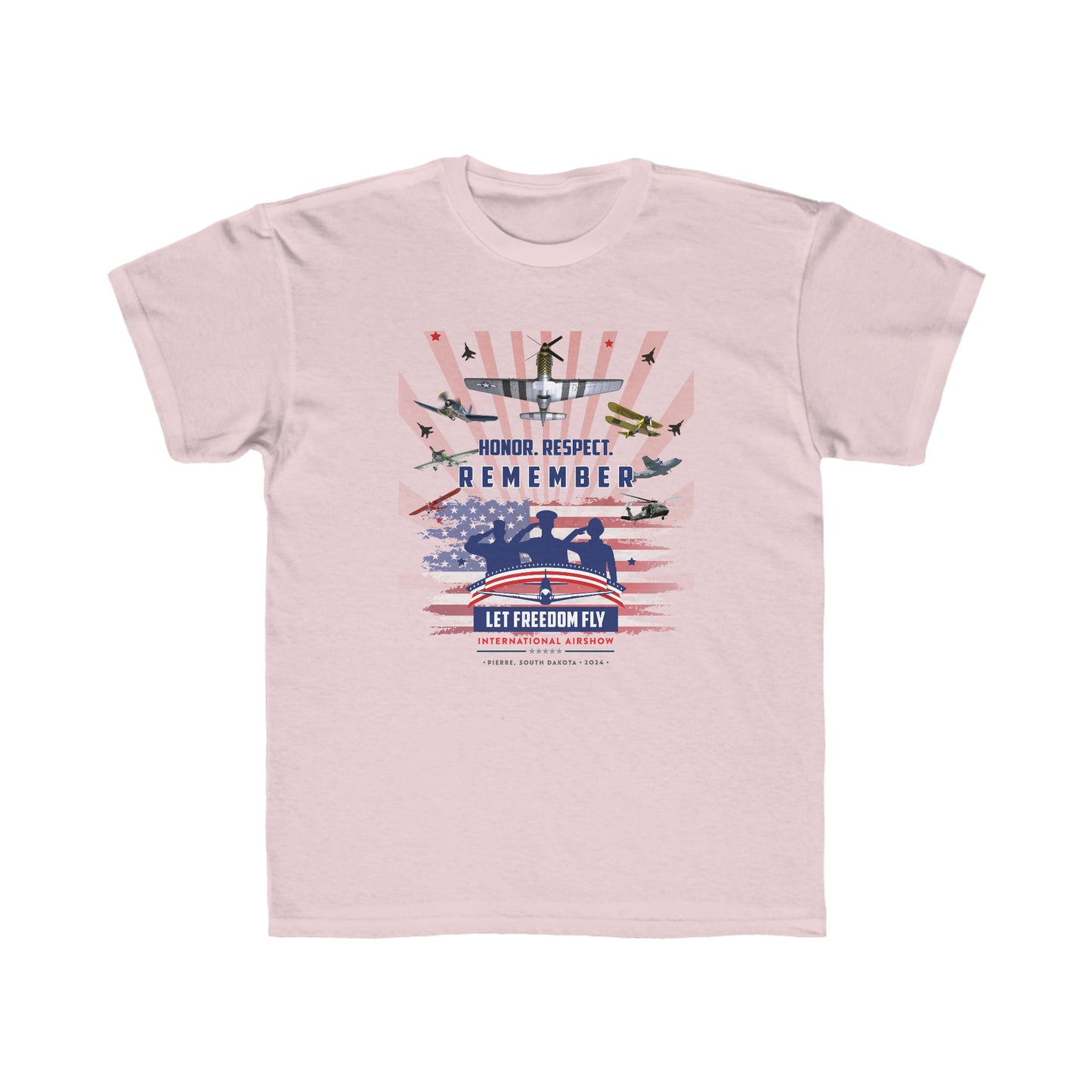 Let Freedom Fly International Airshow Version 2 Kids Regular Fit Tee