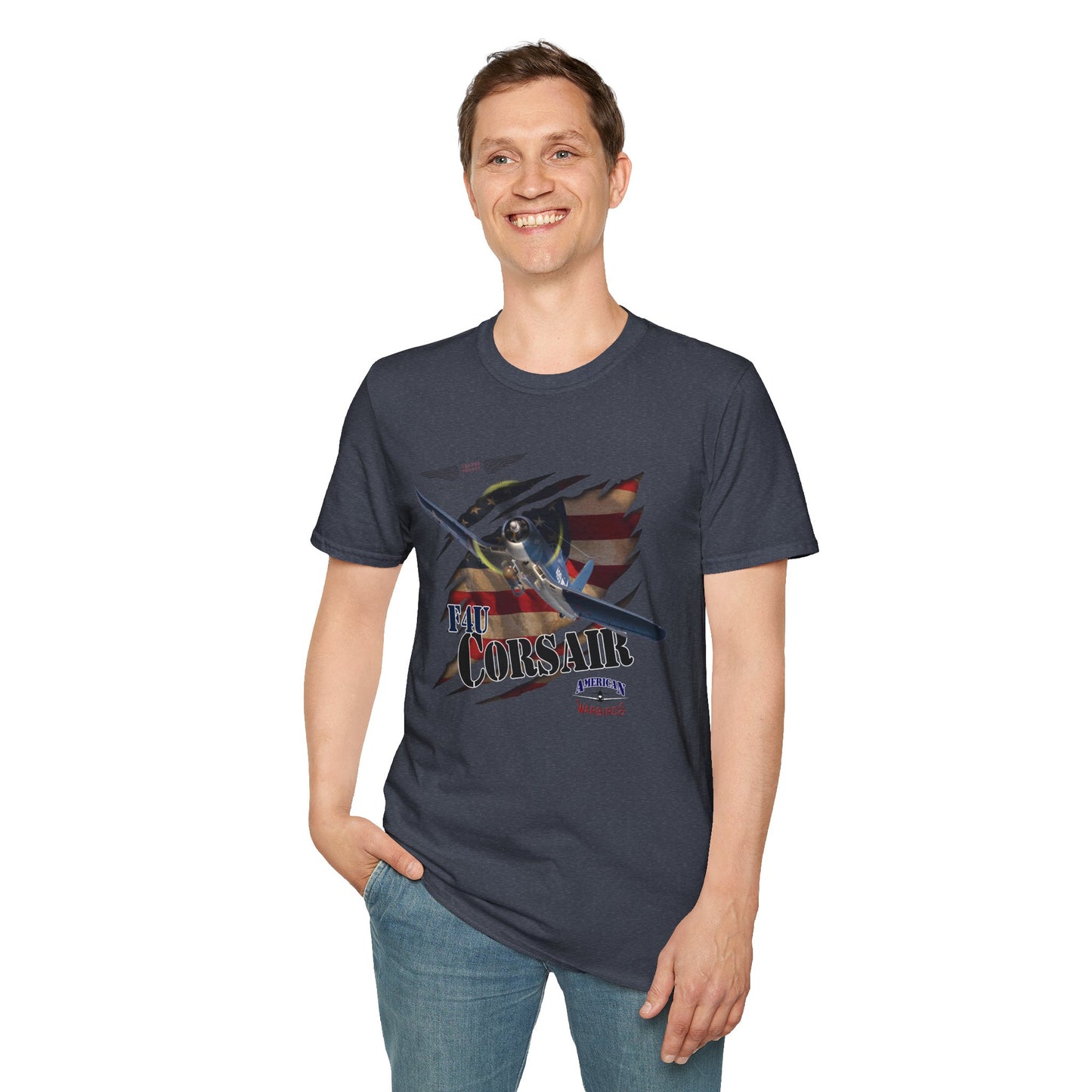 American Warbirds F4U Corsair Unisex Tri-Blend Crew Tee