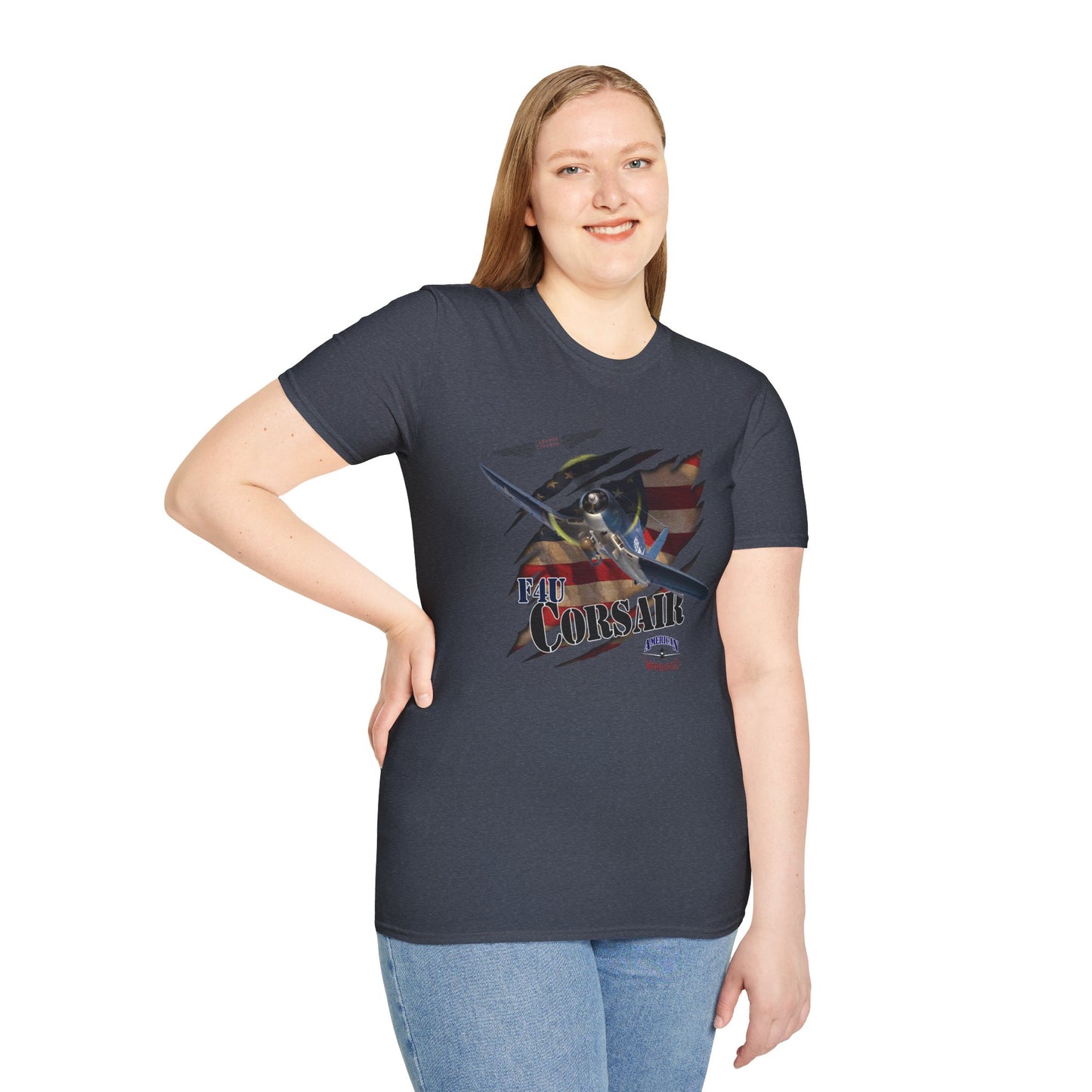 American Warbirds F4U Corsair Unisex Tri-Blend Crew Tee