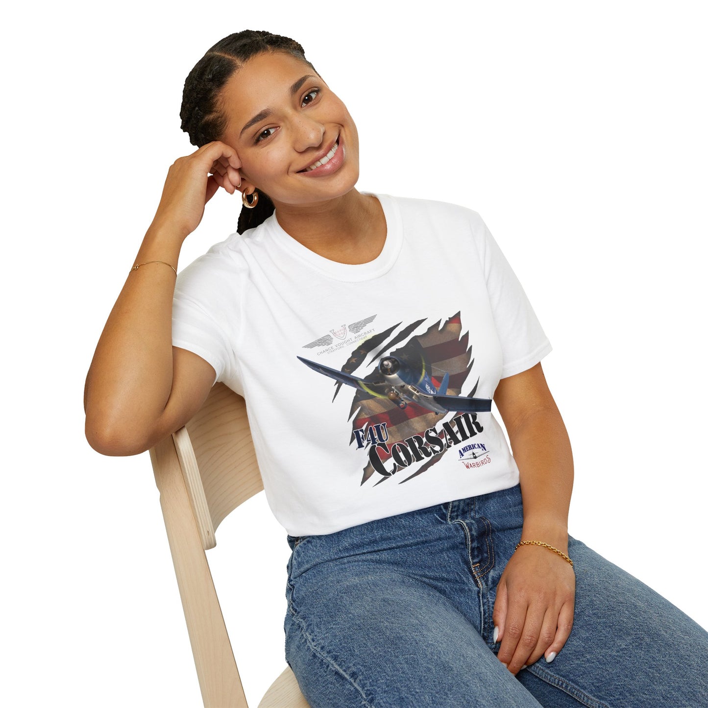 American Warbirds F4U Corsair Unisex Tri-Blend Crew Tee