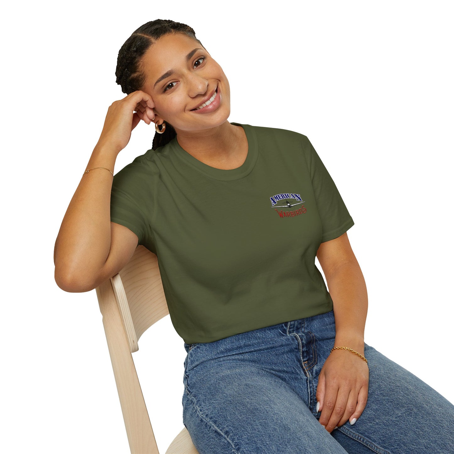 American Warbirds P-40 Warhawk Version 2 T-Shirt Unisex Softstyle T-Shirt