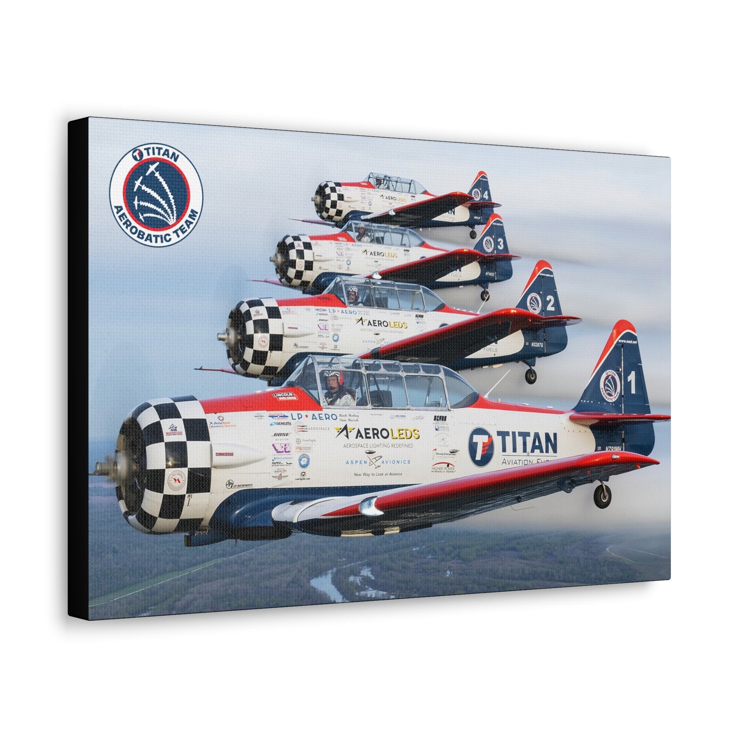TITAN Aerobatic Team Echelon Flight Canvas Gallery Wrap