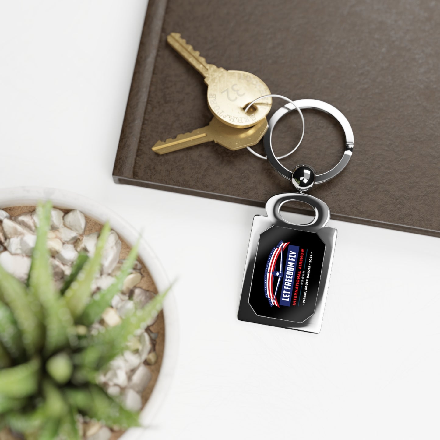 Let Freedom Fly Rectangle Photo Keyring