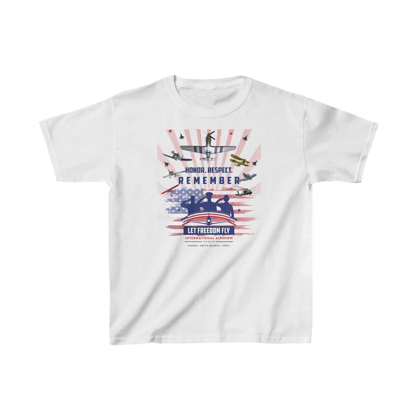 Let Freedom Fly International Airshow Version 2 Kids Heavy Cotton™ Tee
