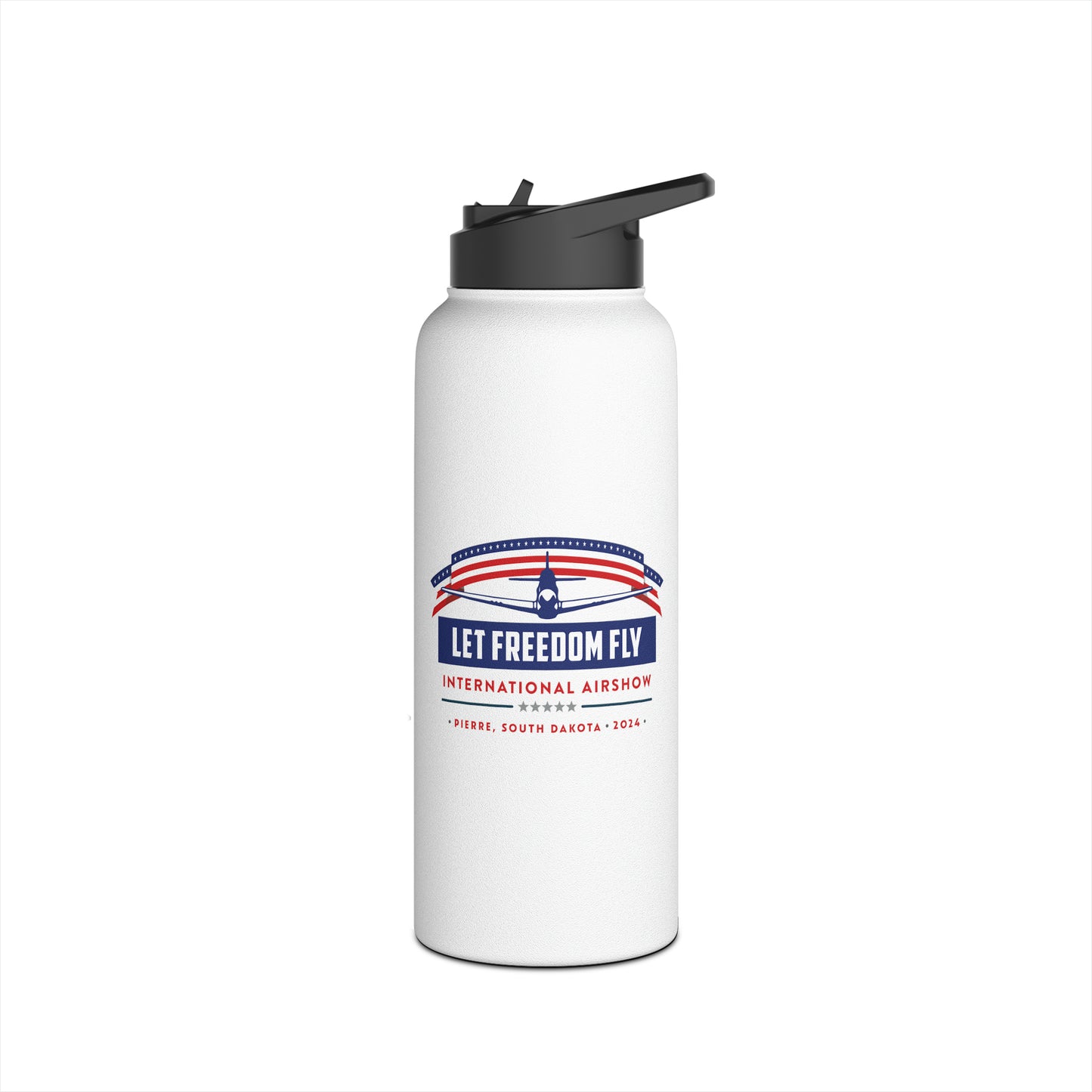 Let Freedom Fly Stainless Steel Water Bottle, Standard Lid