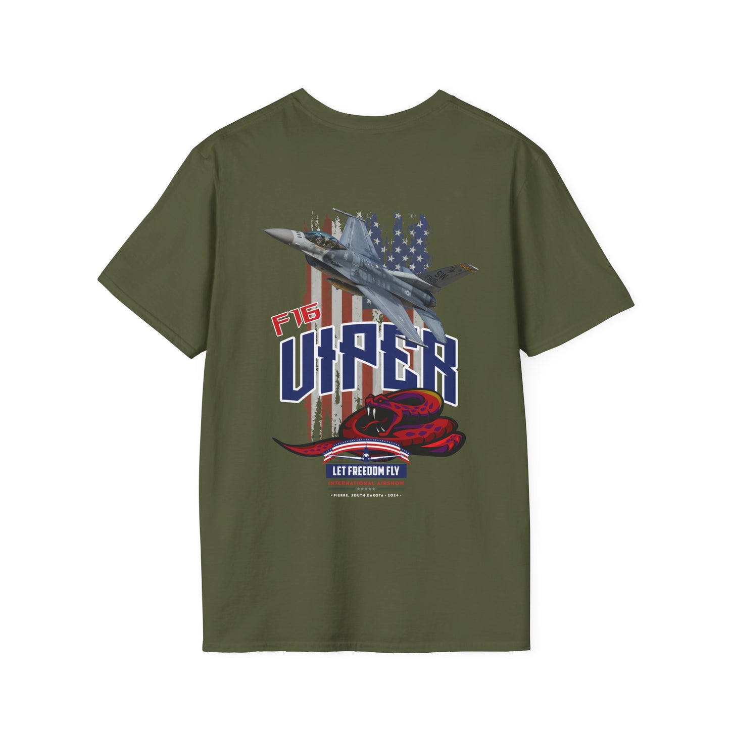 Let Freedom Fly F16 Viper T-Shirt Unisex Softstyle T-Shirt