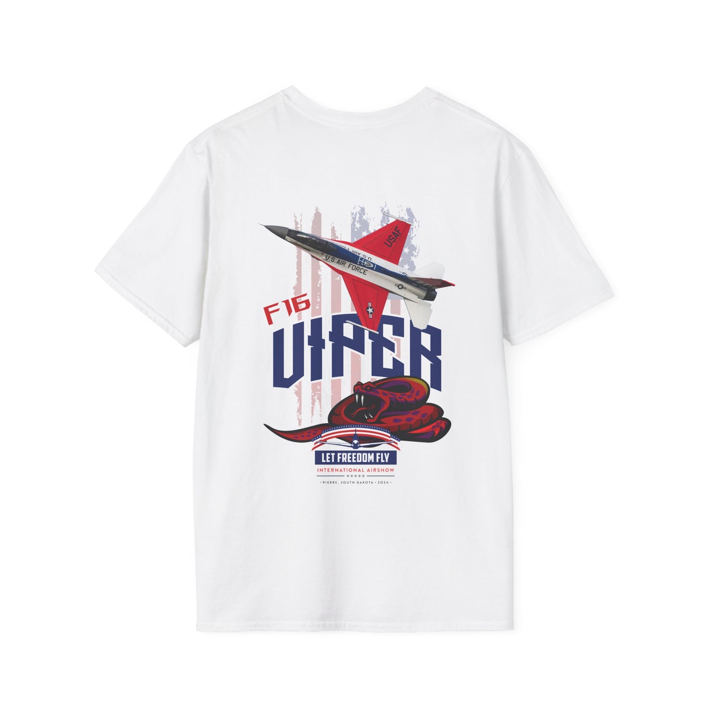 Let Freedom Fly F16 Viper 50th Anniversary Paint T-Shirt Unisex Softstyle T-Shirt