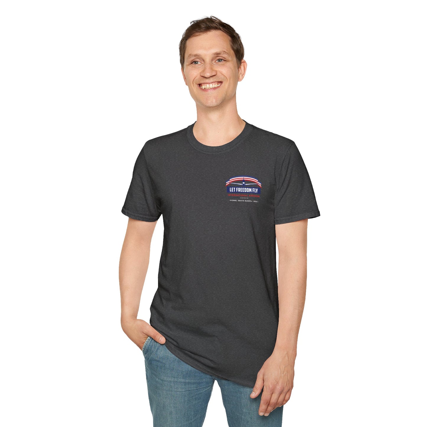 Let Freedom Fly International Airshow - P51 Mustang Unisex Tri-Blend Crew Tee