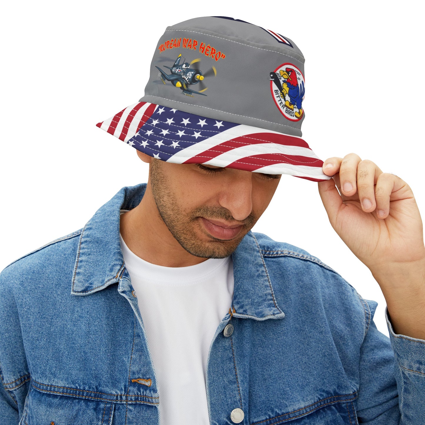 Korean War Hero F4U Corsair Bucket Hat (AOP)