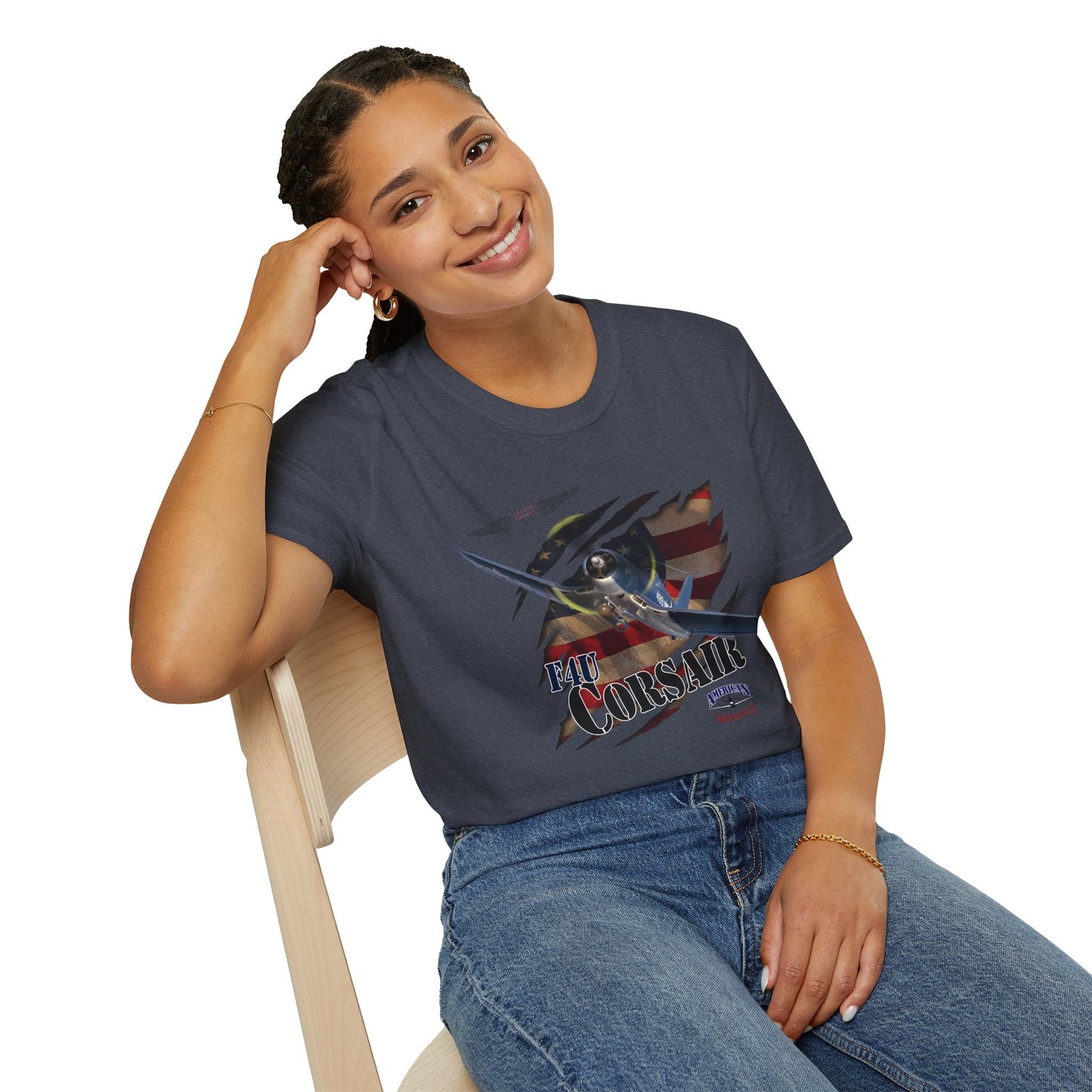 American Warbirds F4U Corsair Unisex Tri-Blend Crew Tee