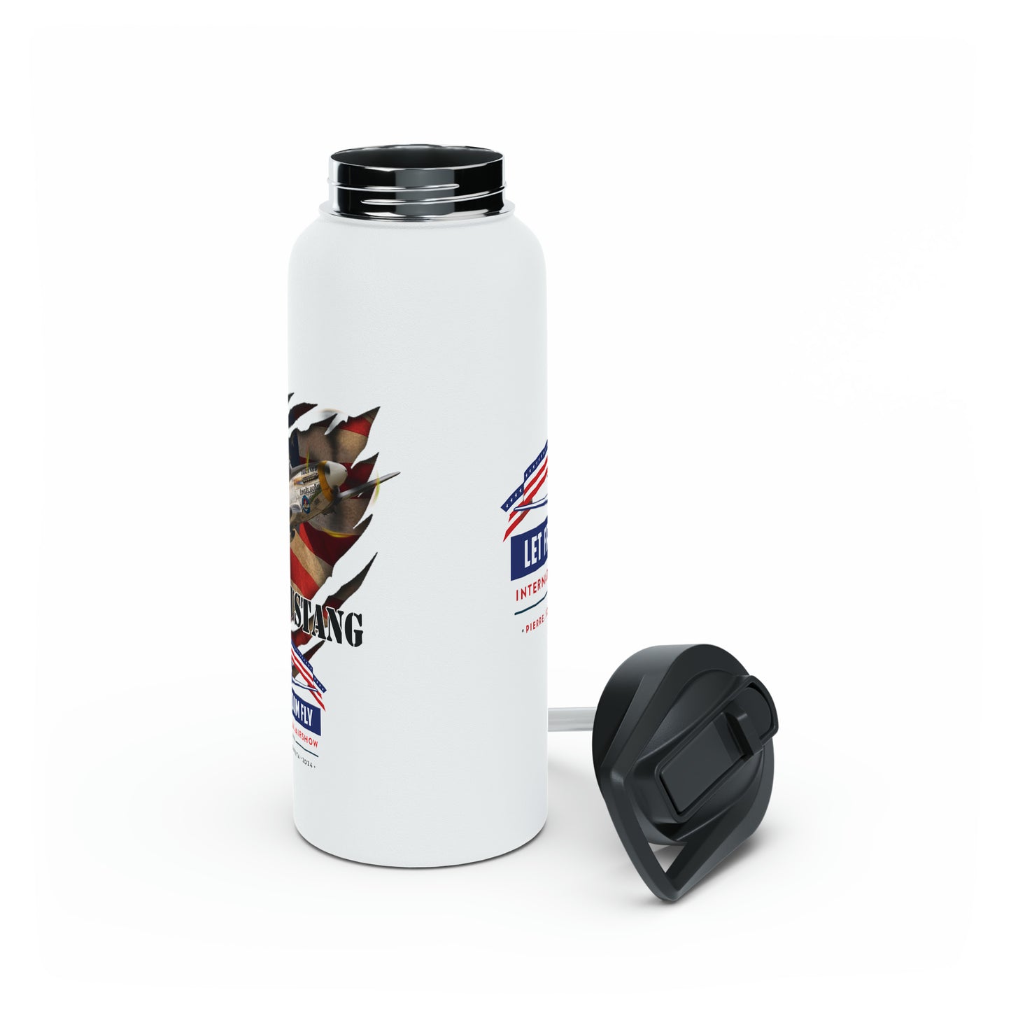 Let Freedom Fly Stainless Steel Water Bottle, Standard Lid