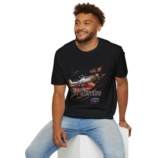 American Warbirds P51 Mustang Unisex Tri-Blend Crew Tee