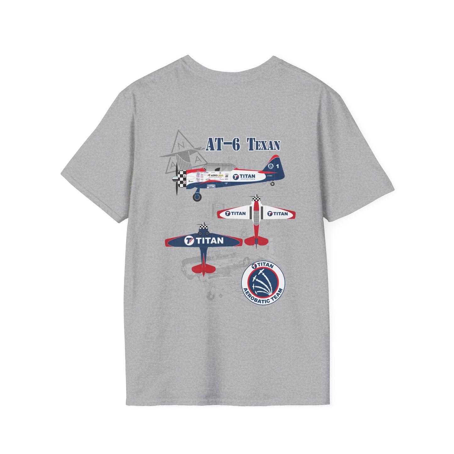 TITAN Aerobatic Team T6 Diagram T-Shirt Unisex Softstyle T-Shirt