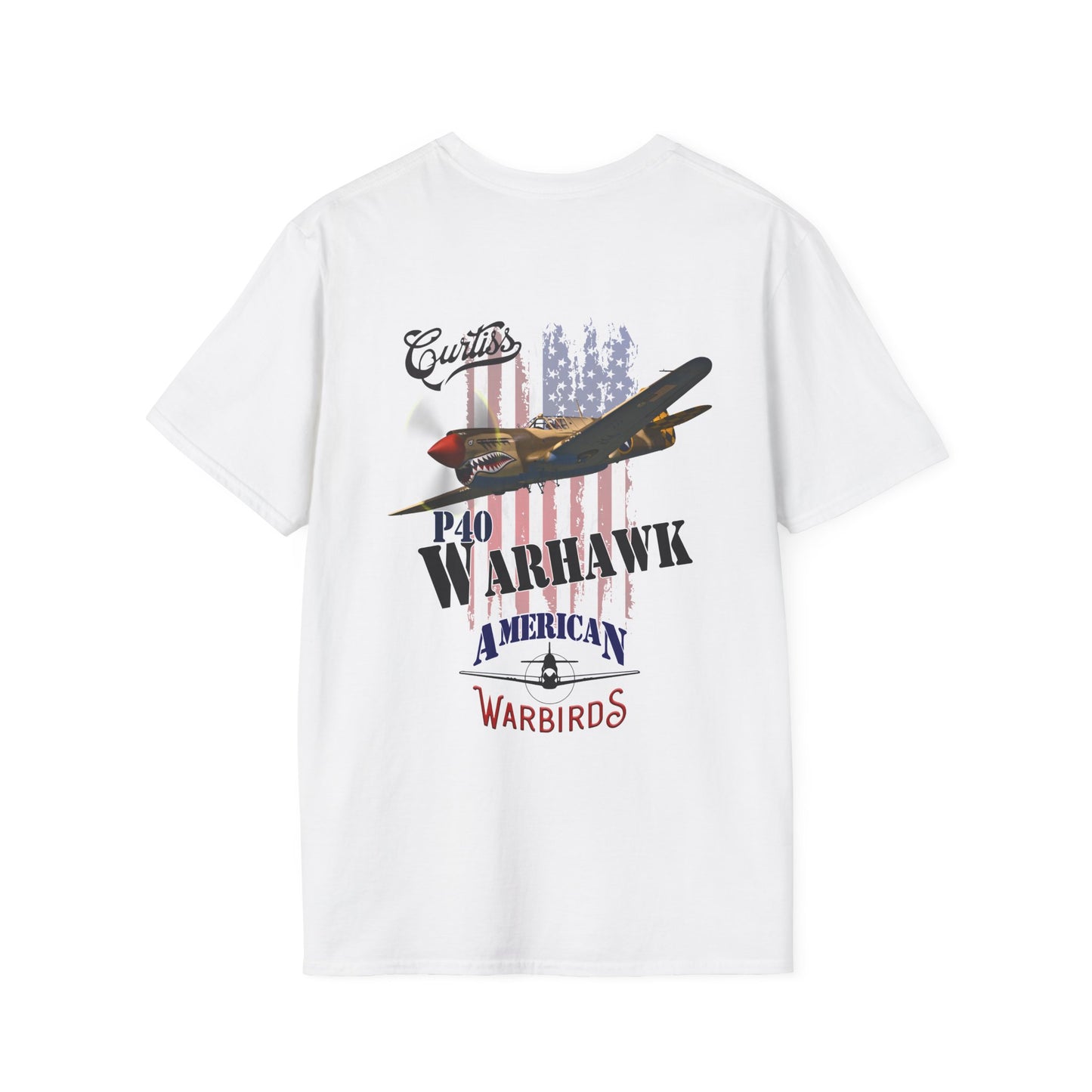 American Warbirds P-40 Warhawk Version 2 T-Shirt Unisex Softstyle T-Shirt