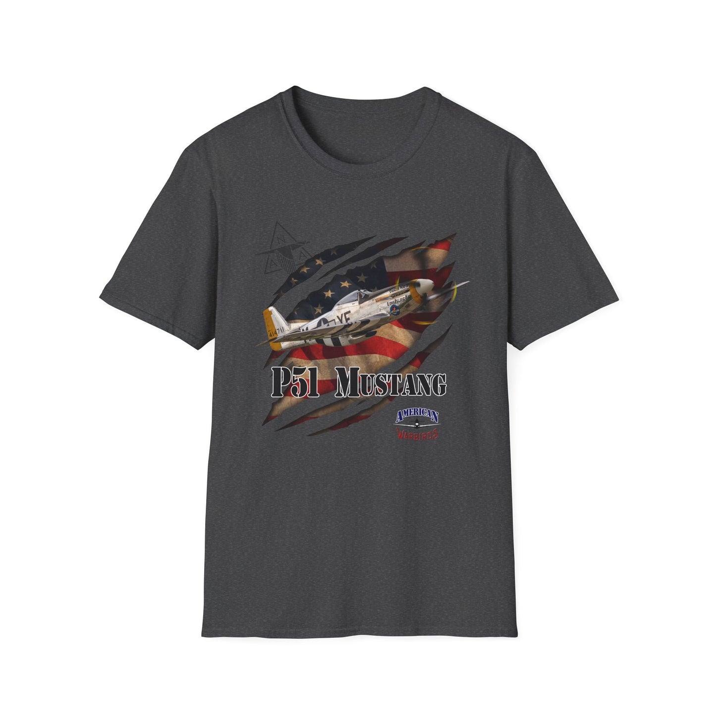 American Warbirds P51 Mustang Unisex Tri-Blend Crew Tee