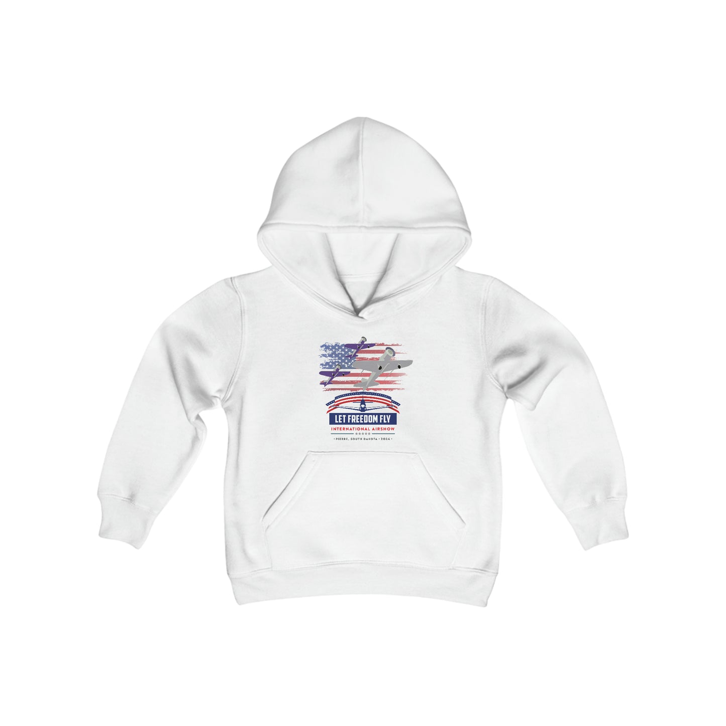 Let Freedom Fly International Airshow Youth Heavy Blend Hooded Sweatshirt