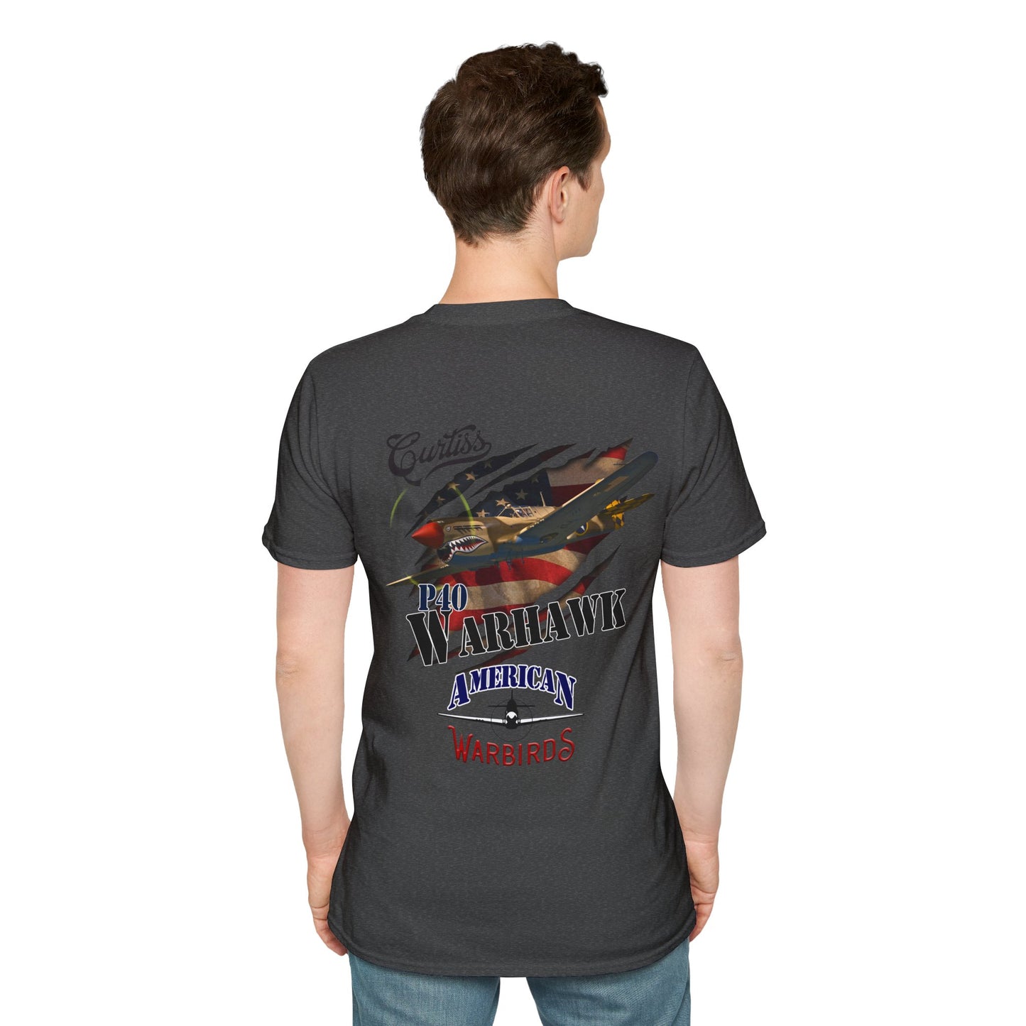 American Warbirds P-40 Warhawk T-Shirt Unisex Softstyle T-Shirt