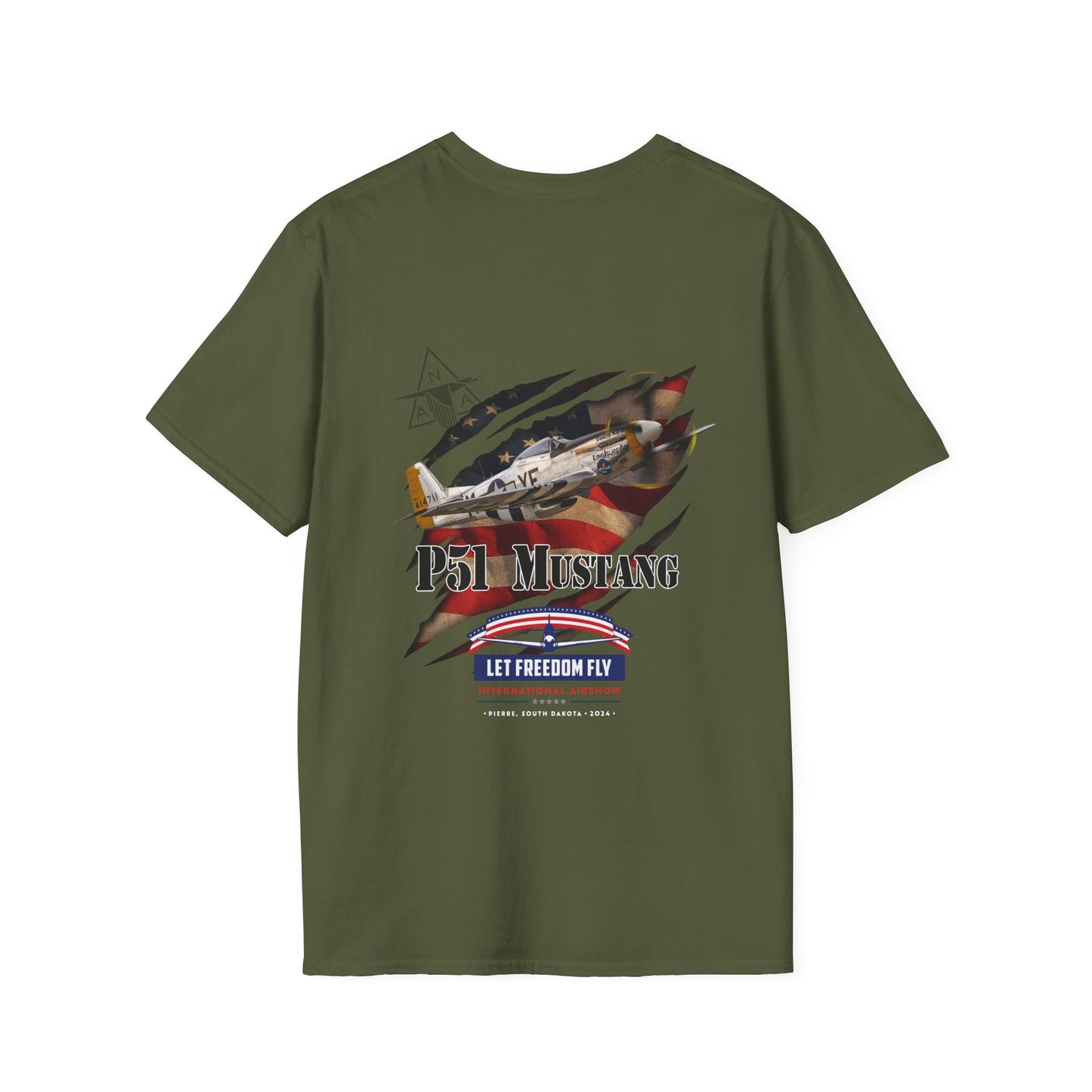 Let Freedom Fly International Airshow - P51 Mustang Unisex Tri-Blend Crew Tee