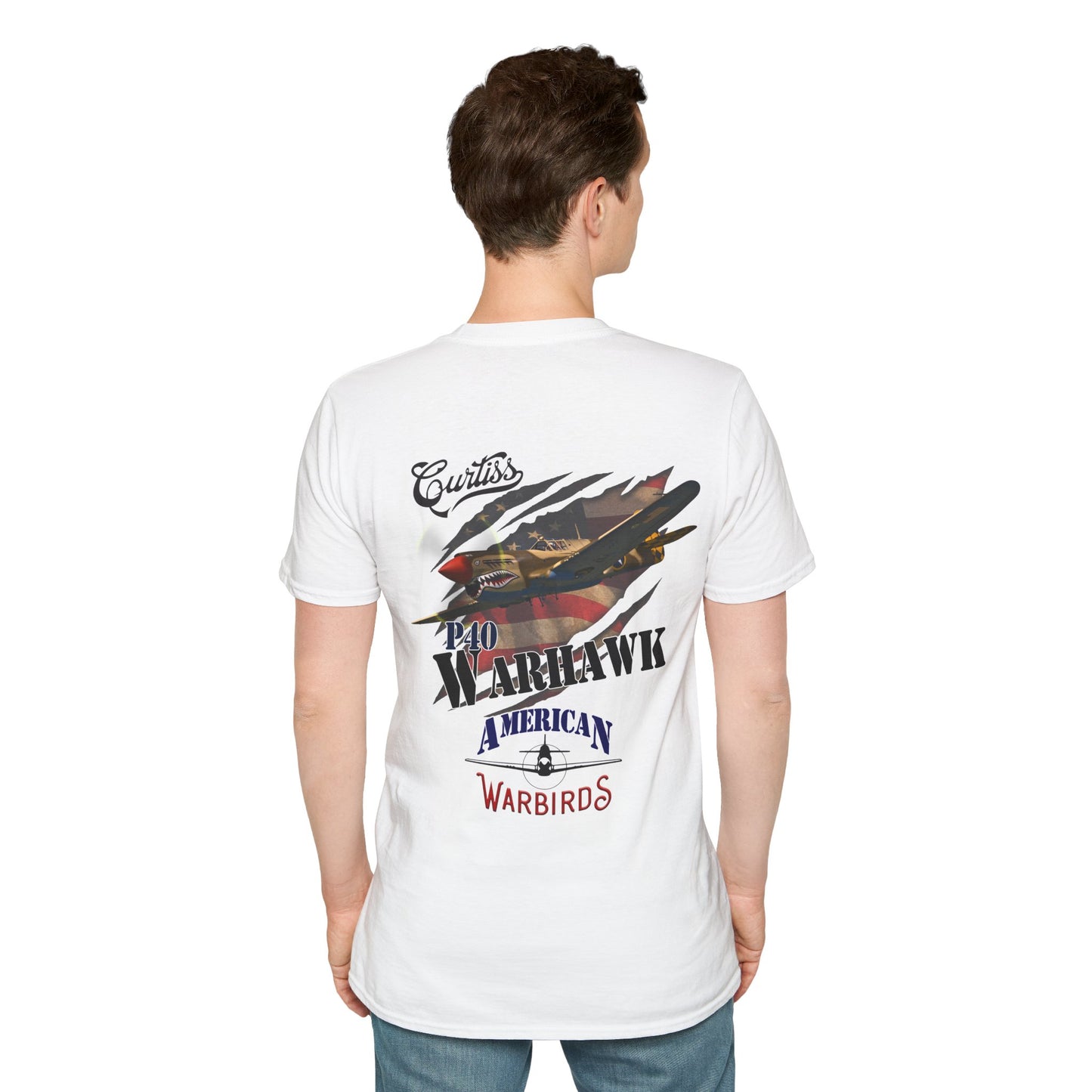 American Warbirds P-40 Warhawk T-Shirt Unisex Softstyle T-Shirt