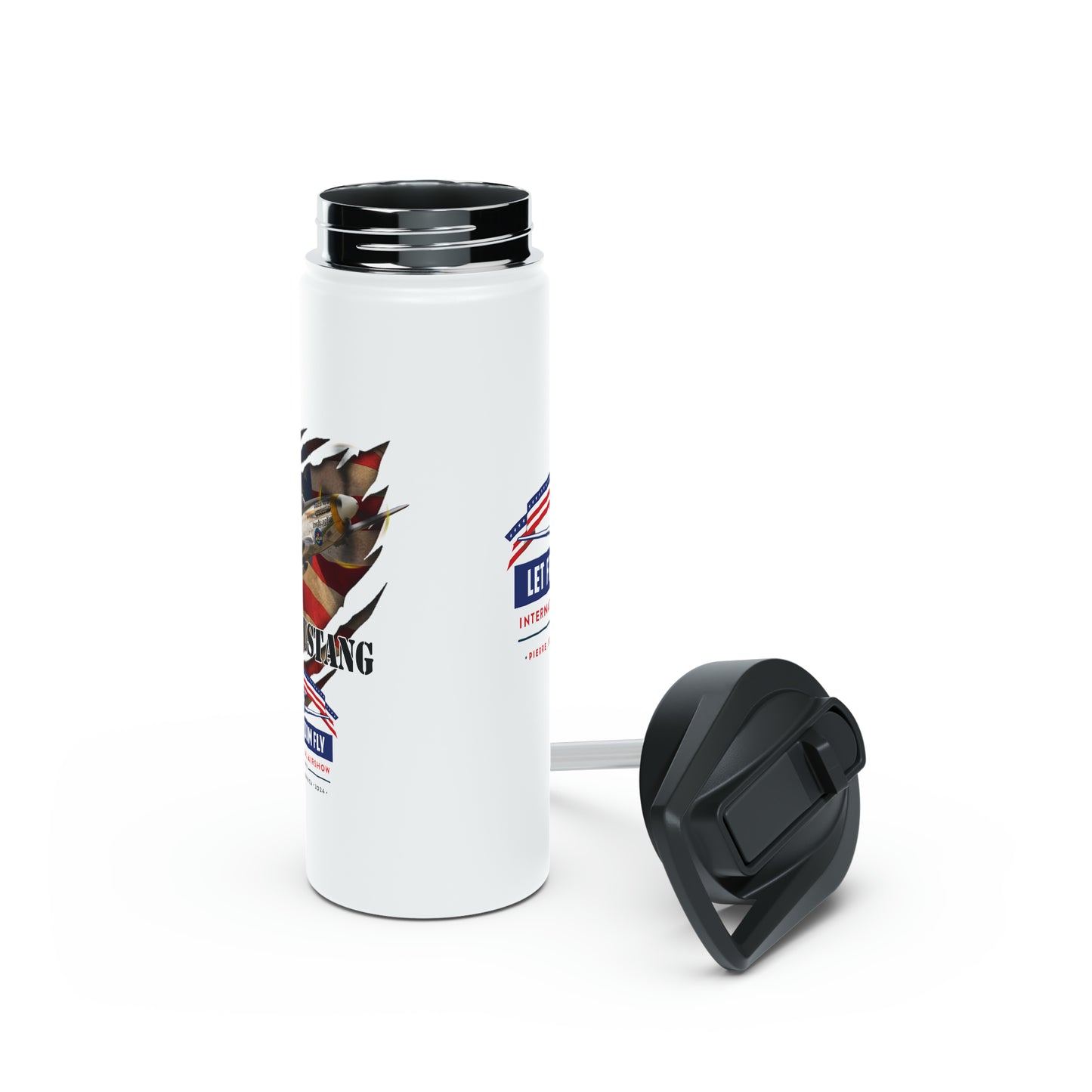 Let Freedom Fly Stainless Steel Water Bottle, Standard Lid