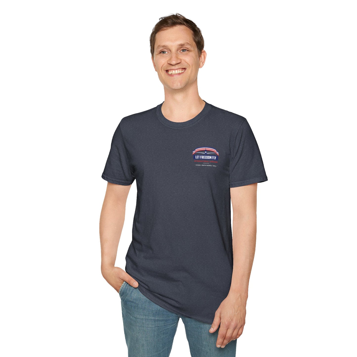Let Freedom Fly International Airshow P38 Lightning Unisex Tri-Blend Crew Tee