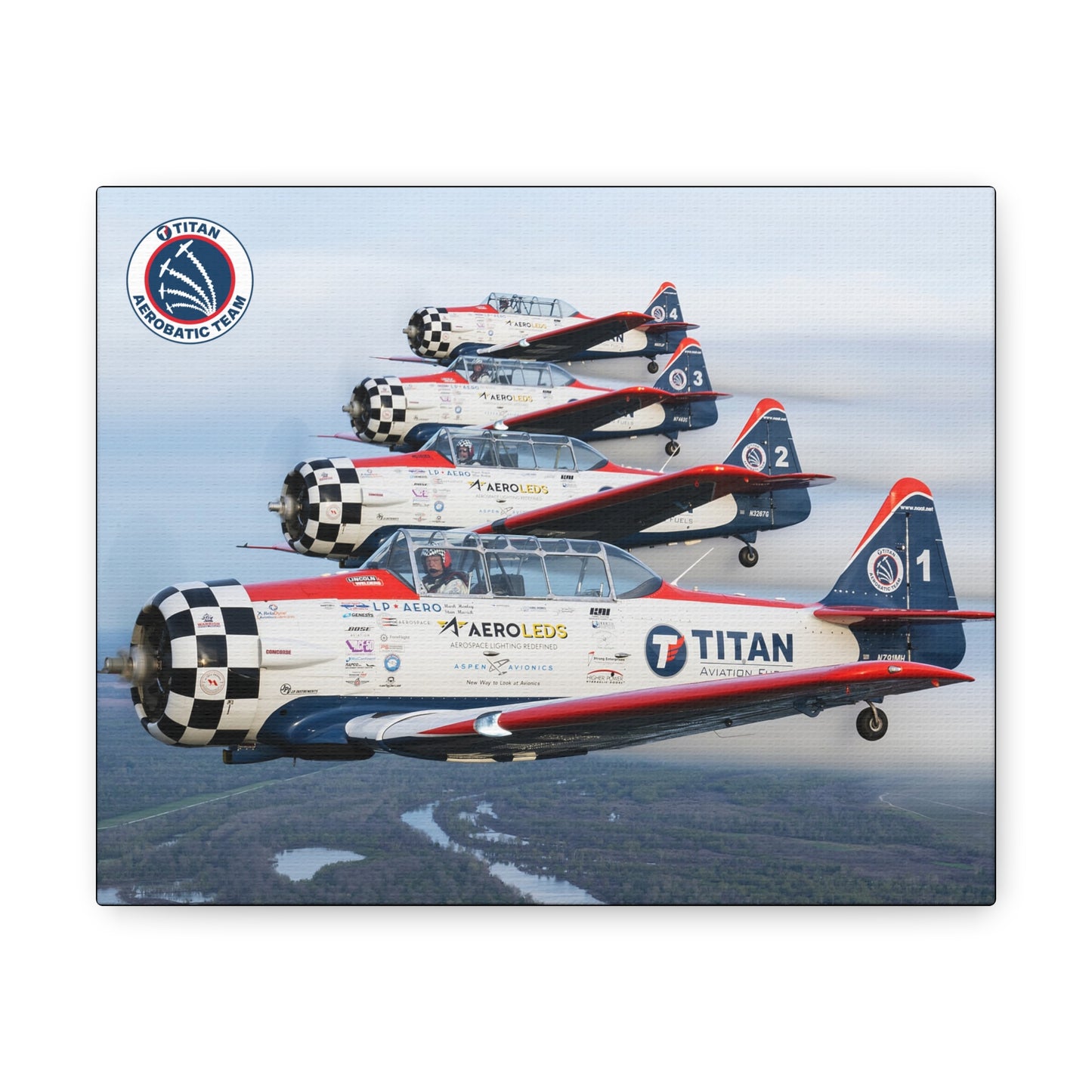 TITAN Aerobatic Team Echelon Flight Canvas Gallery Wrap