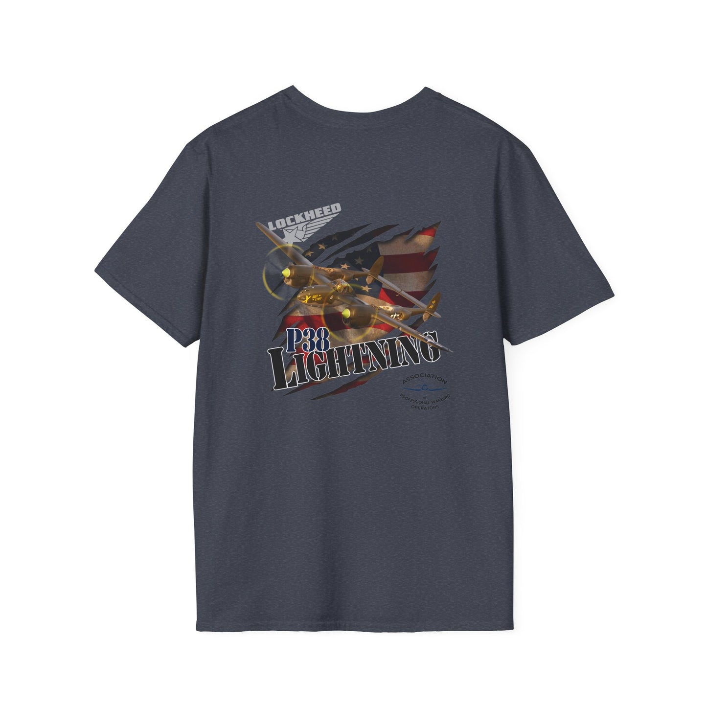 APWO P-38 Lightning Member T-Shirt Unisex Softstyle T-Shirt