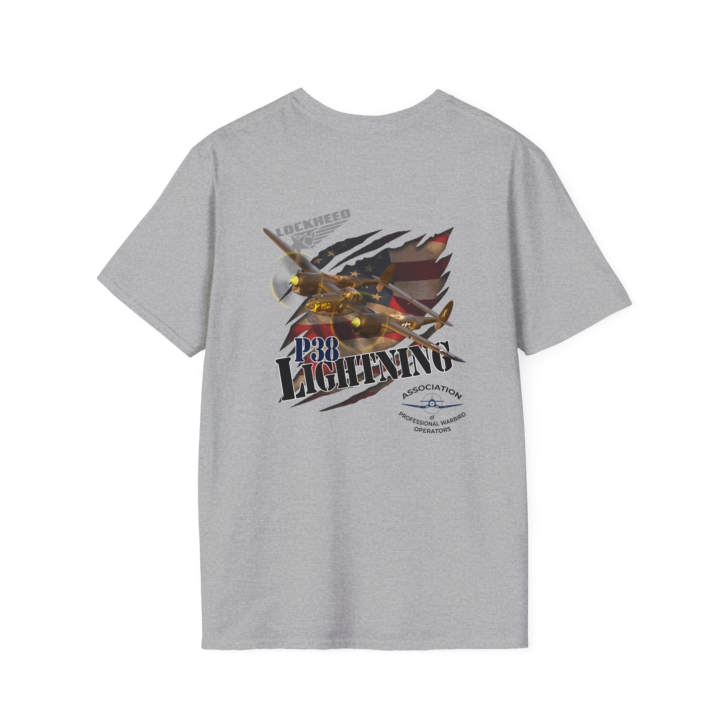 APWO P-38 Lightning Member T-Shirt Unisex Softstyle T-Shirt
