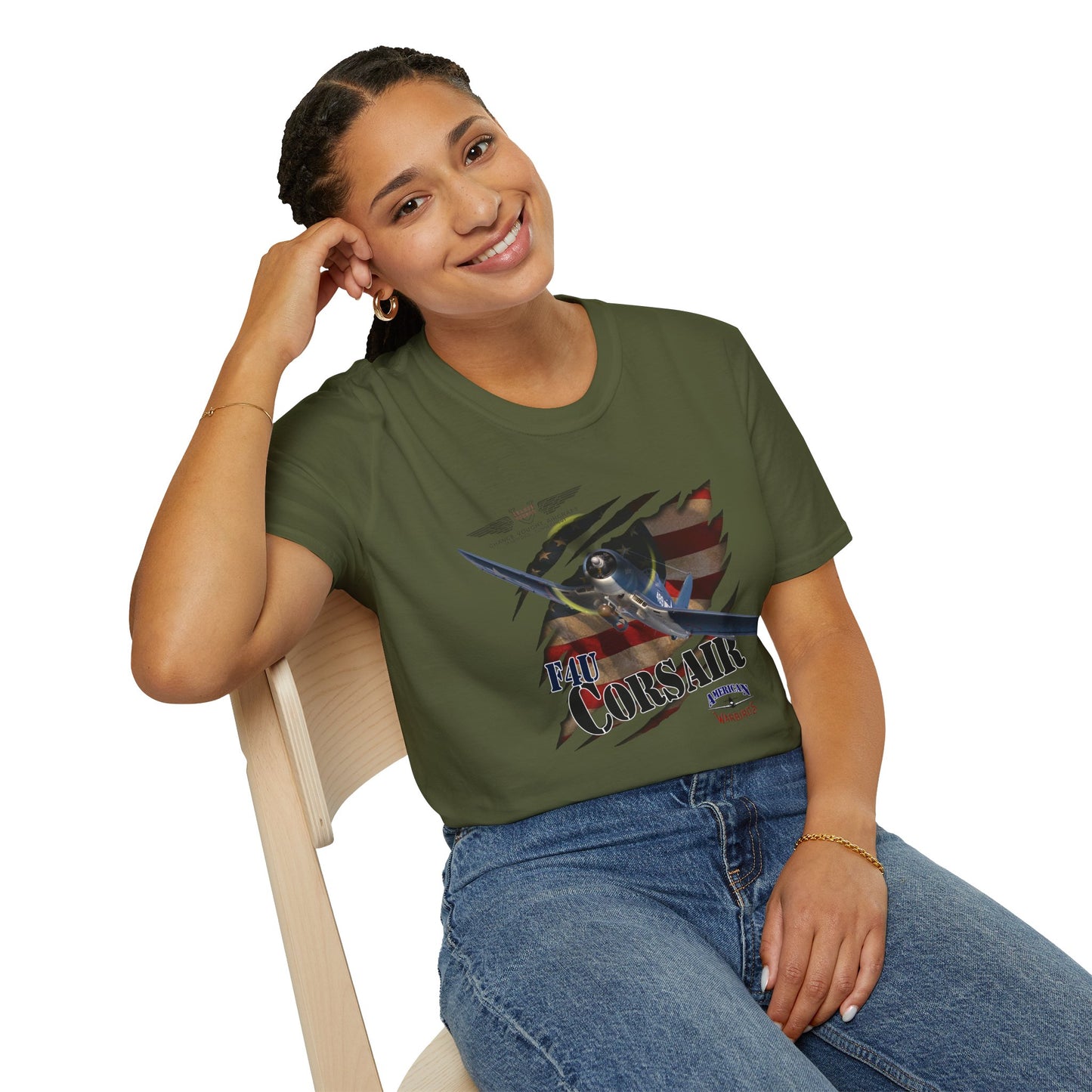 American Warbirds F4U Corsair Unisex Tri-Blend Crew Tee