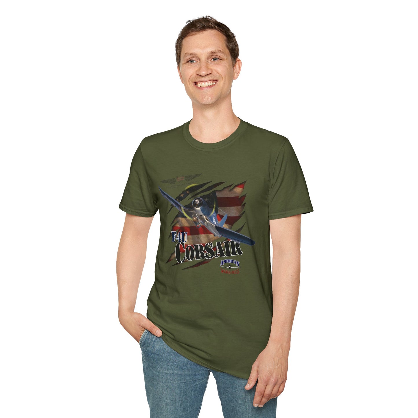 American Warbirds F4U Corsair Unisex Tri-Blend Crew Tee