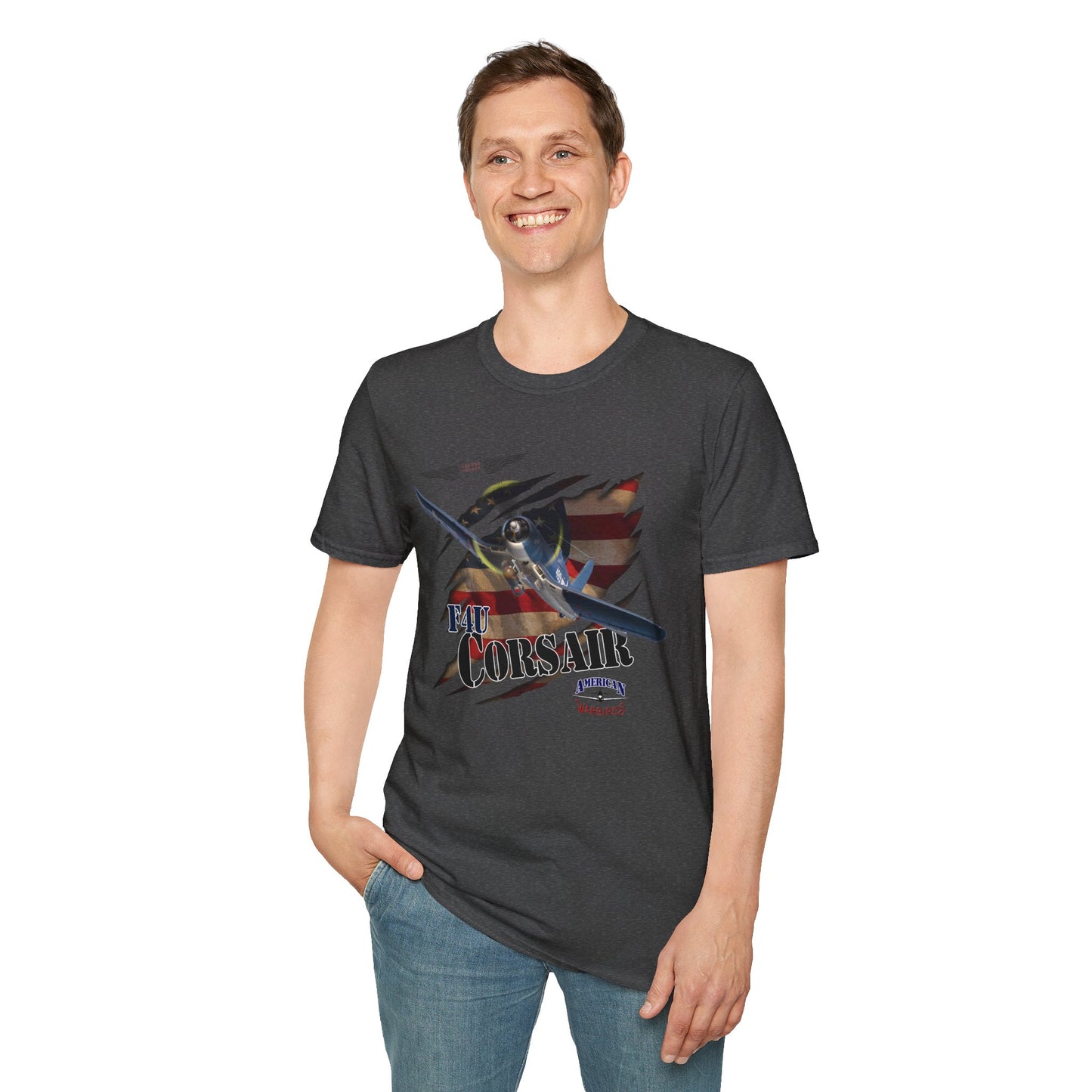 American Warbirds F4U Corsair Unisex Tri-Blend Crew Tee