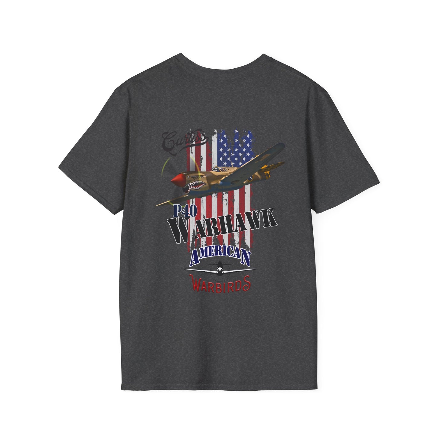 American Warbirds P-40 Warhawk Version 2 T-Shirt Unisex Softstyle T-Shirt