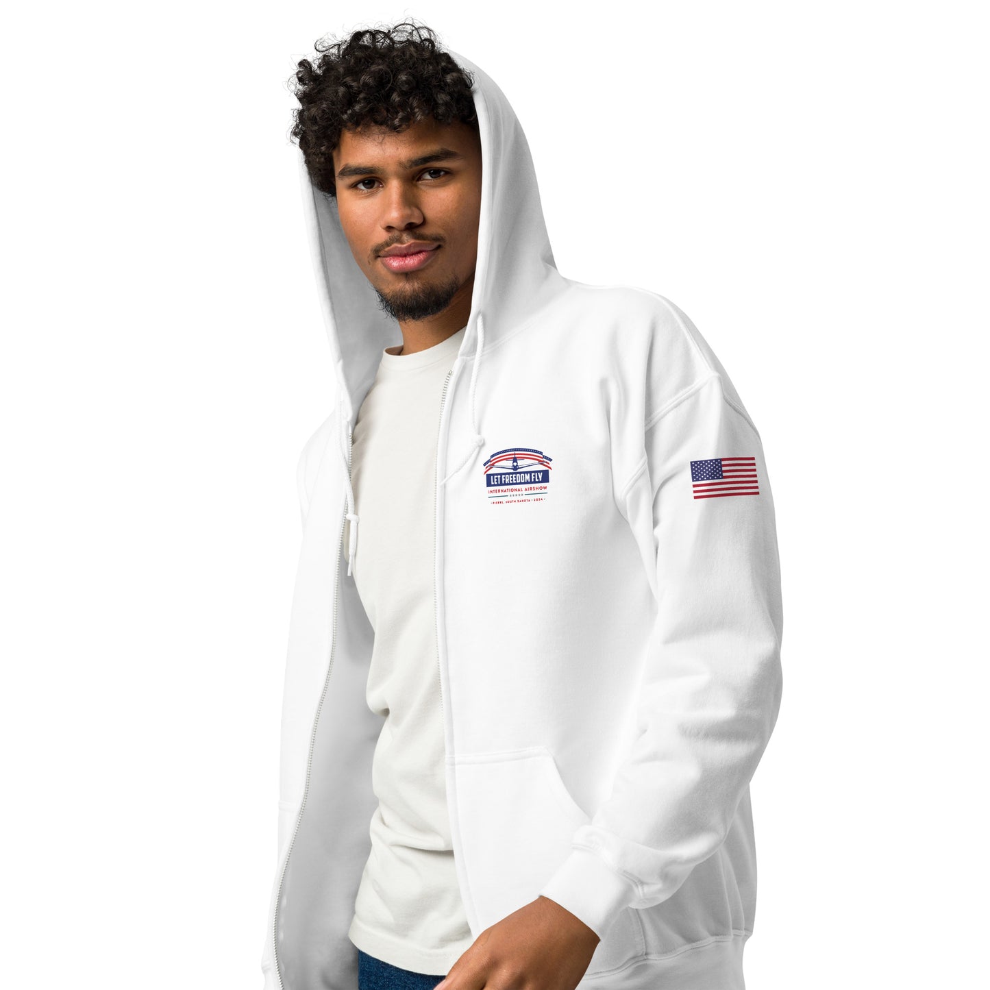 Let Freedom Fly International Airshow Unisex heavy blend zip hoodie