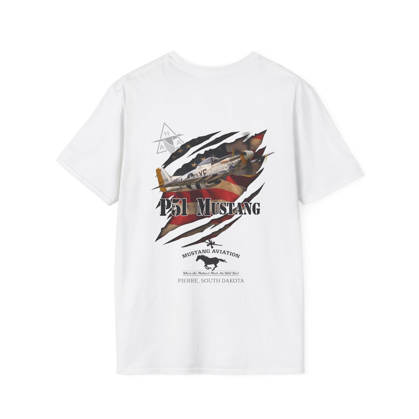 Mustang Aviation - P51 Mustang Unisex Tri-Blend Crew Tee