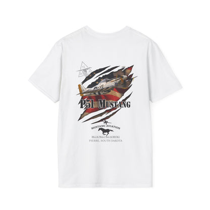 Mustang Aviation - P51 Mustang Unisex Tri-Blend Crew Tee