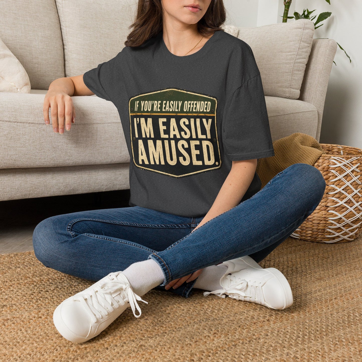 T-Shirt — “If You’re Easily Offended I’m Easily Amused” Graphic Tee