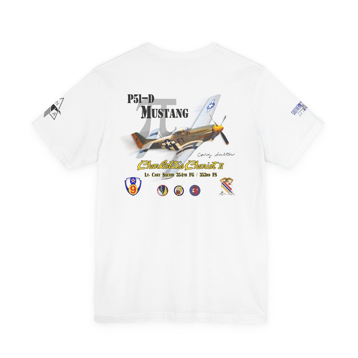 Southern Heritage Aviation Foundation P51 Mustang Charlotte's Chariot II Unisex Softstyle T-Shirt