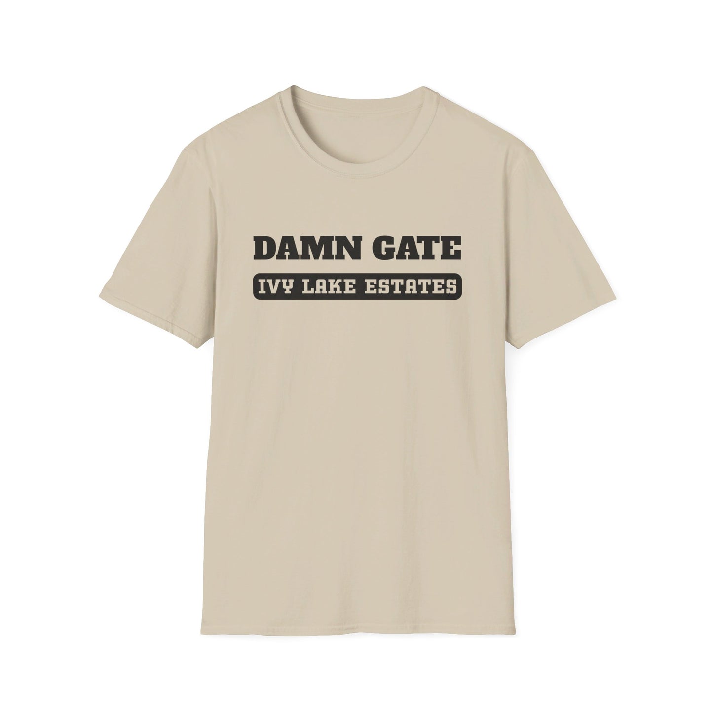 Hate the GATE  Version 2 Ivy Lake Estates Resident Unisex Softstyle T-Shirt