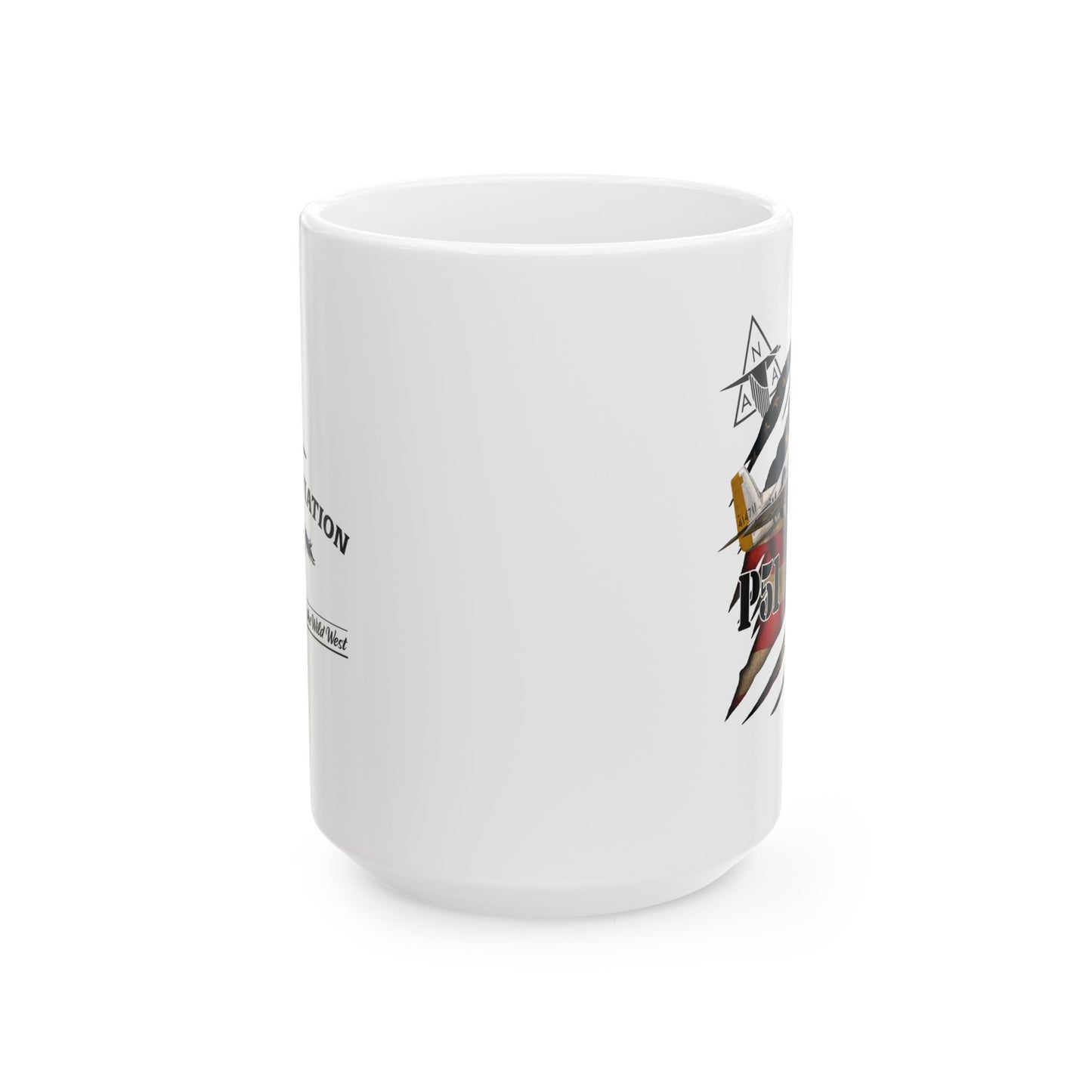 Mustang Aviation P51 Ceramic Mug, (15oz)