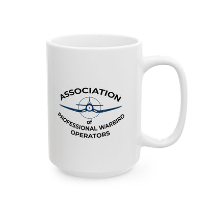 APWO P51 Mustang Logo Ceramic Mug, (15oz)