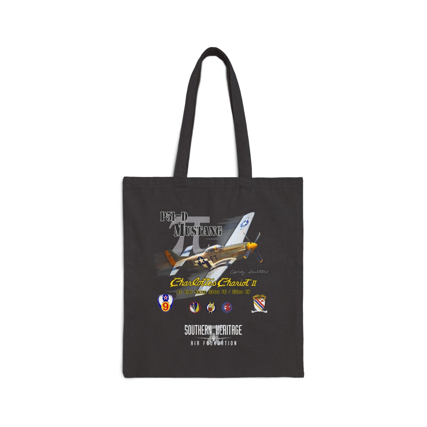 Southern Heritage Aviation Foundation Charlotte's Chariot II Cotton Canvas Tote Bag
