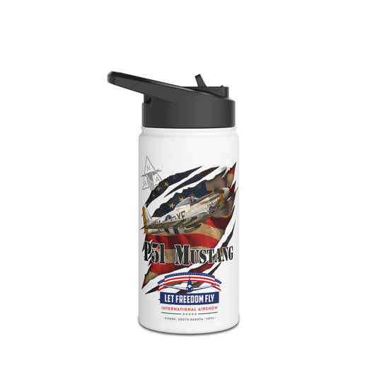 Let Freedom Fly Stainless Steel Water Bottle, Standard Lid