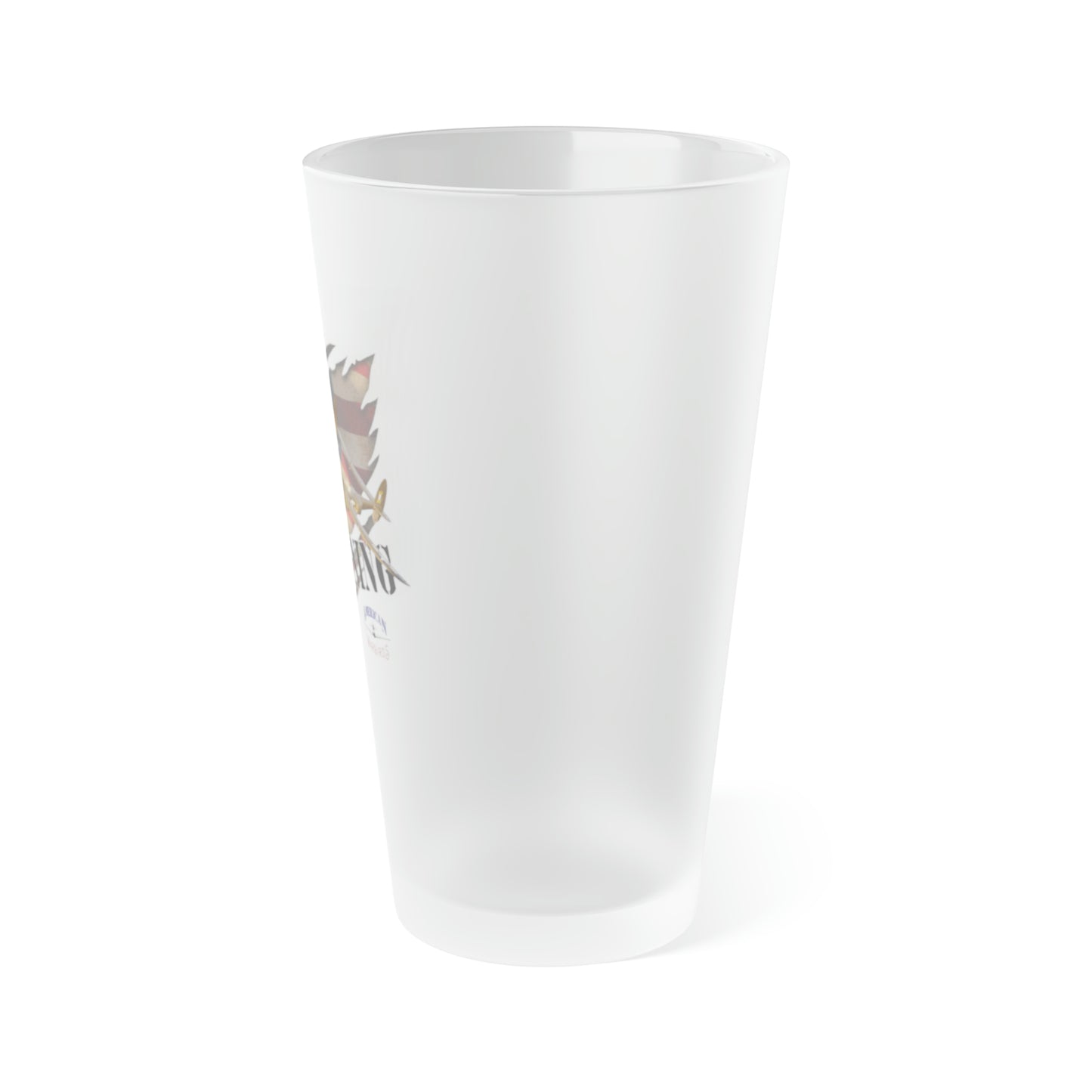 American Warbirds P-38 Lightning Frosted Pint Glass, 16oz