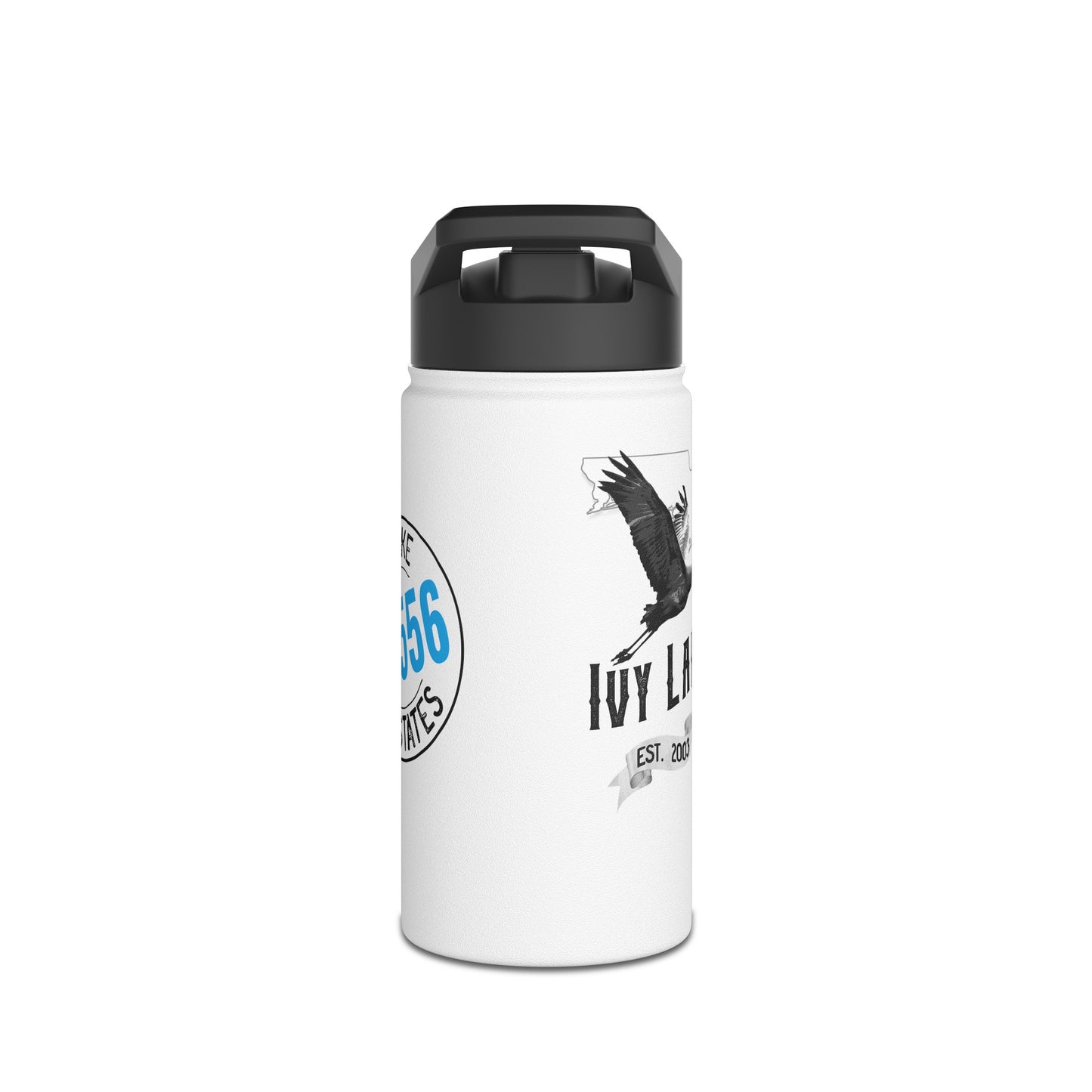 ILE 33556 Ivy Lake Estates Resident Stainless Steel Water Bottle, Standard Lid