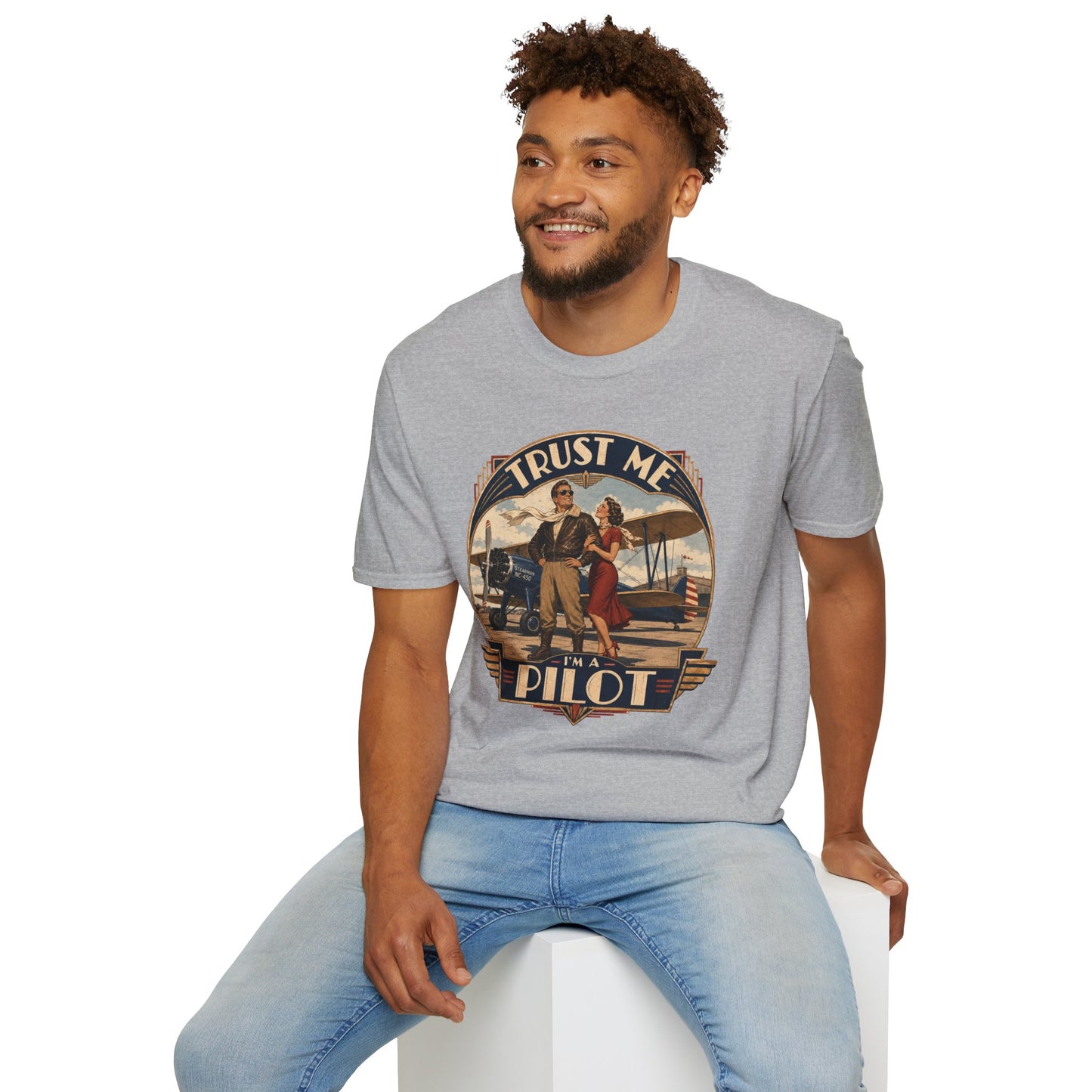 Pilot T-Shirt — Vintage “Trust Me, Pilot” Aviation Graphic Tee