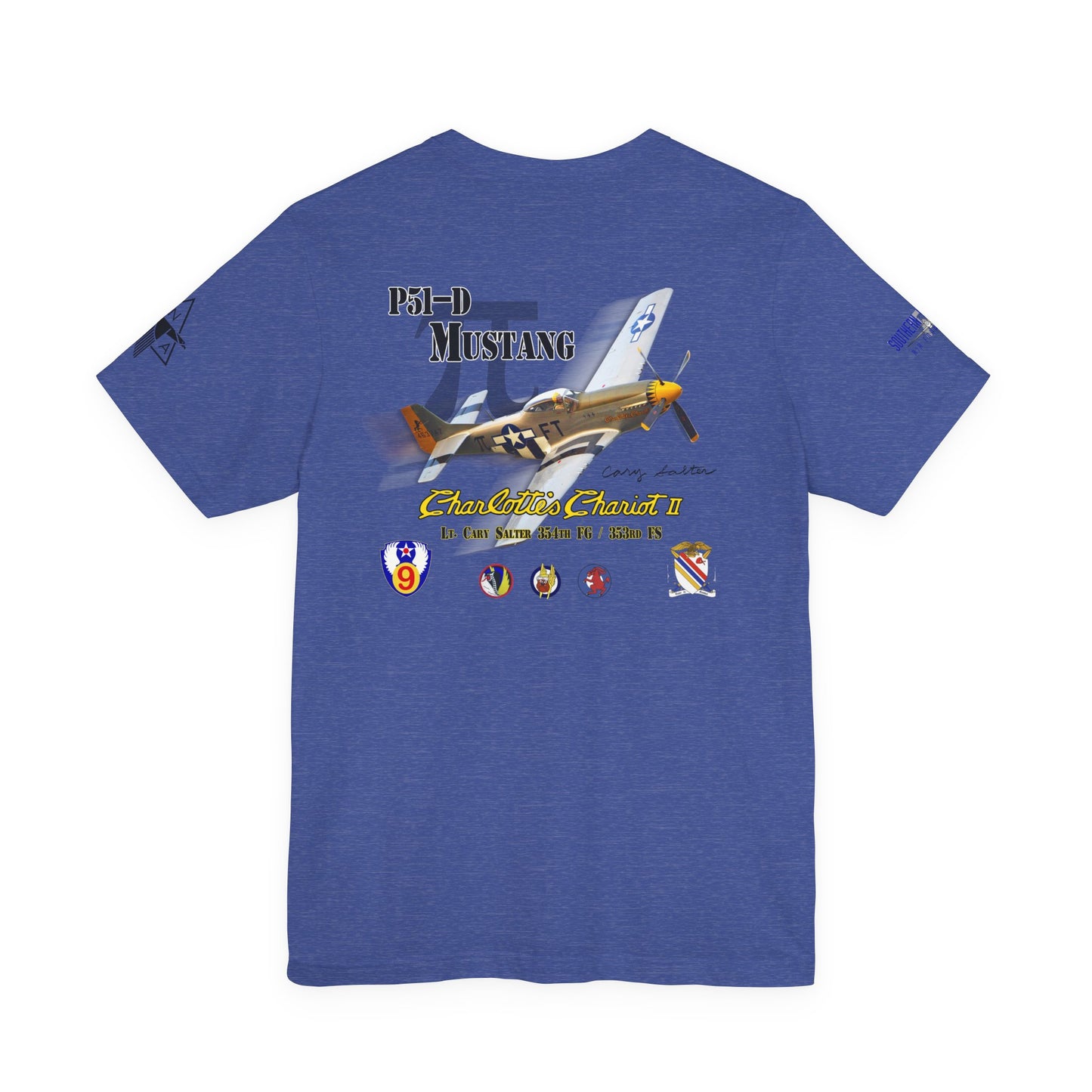 Southern Heritage Aviation Foundation P51 Mustang Charlotte's Chariot II Unisex Softstyle T-Shirt